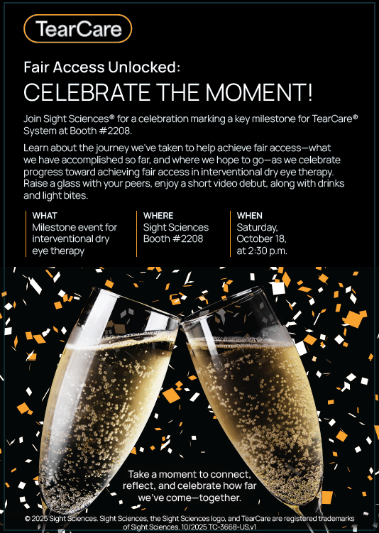 Join Sight Sciences for exciting TearCare news!